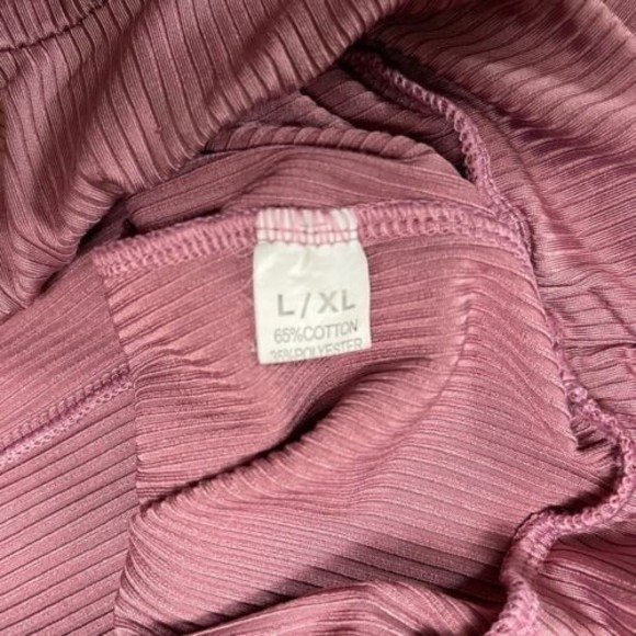 Rubylishious Pink Short And Short Sleeves Crop Top Set Size Large Made In China - Picture 3 of 3